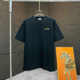 Dior T-shirt Chest Letter Embroidery logo round Neck Short Sleeve25ss New Pure Cotton Unisex Style T T-shirt OS Loose Fit Base Shirt Top Half Sleeve T-Shirt