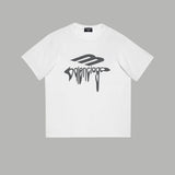 Balenciaga T-shirt Spring and Summer2025SS Limited Edition Liquid Twisted Letters logo Printed Crew Neck Short Sleeve Unisex T T-shirt
