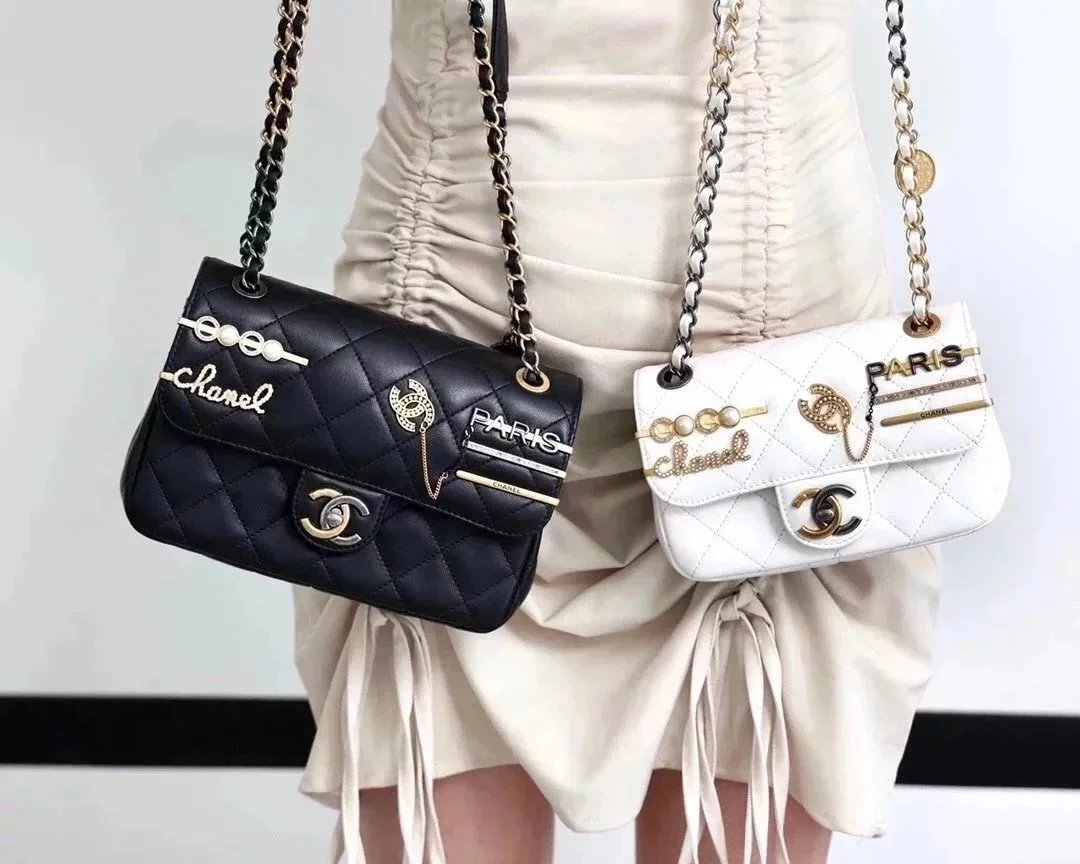 Chanel Women's Bag Top version 【Level Surrogate Shopping】Wind22cc Early Spring Vacation Series Is a Global Explosion CF Badge Limited Edition Women's Bag Genuine Leather Bag Flap Bag Flap Bag Square Bag Chain Bag CF Double C Shoulder Bag Crossbody Bag For