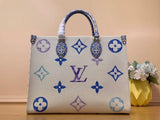 Louis Vuitton LV Women's Bag Top version 【Overseas】M2297623New Gradient Pink Ontheg0PM Small shopping bag Tote Tote Bag Shoulder Messenger Bag Portable Women's Bag LM22975Large Size35cm New tote bag