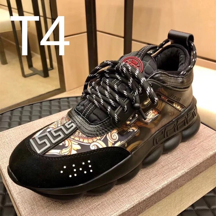 Versace Chain Reaction shoes Vasaki Couple Shoes Dad Shoes Platform Men's Hight Increasing Shoes Trendy All-Match Sports Casual Shoes for Women cf27