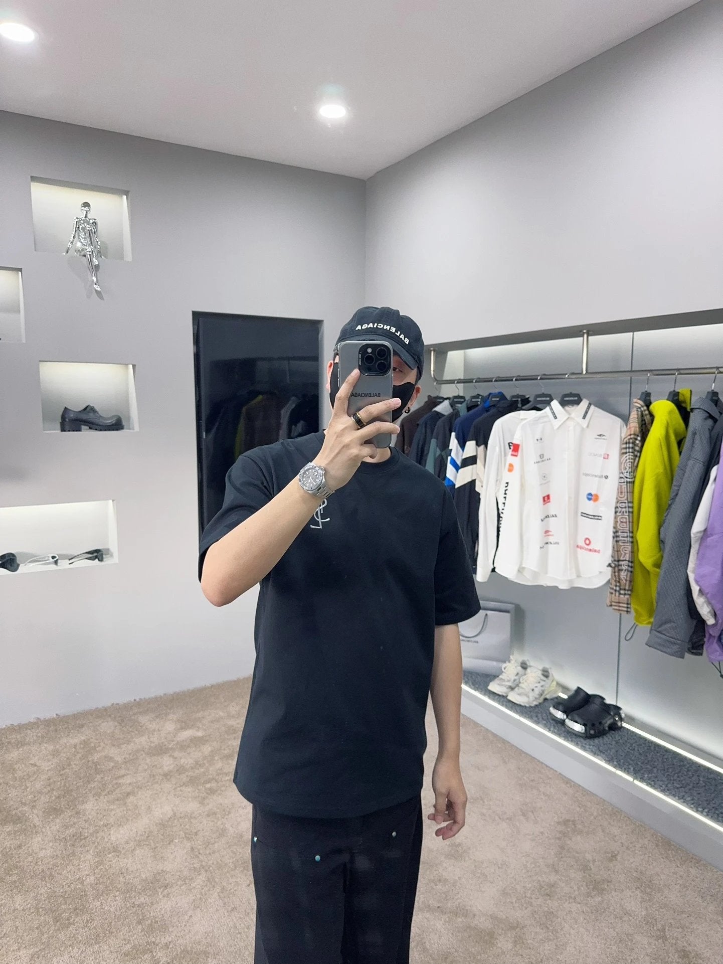 YSL T-shirt Chest Letter Embroidery logo round Neck Short Sleeve25ss New pure cotton T Unisex T-Shirt OS Loose Fit Base Shirt Top Half Sleeve T-Shirt