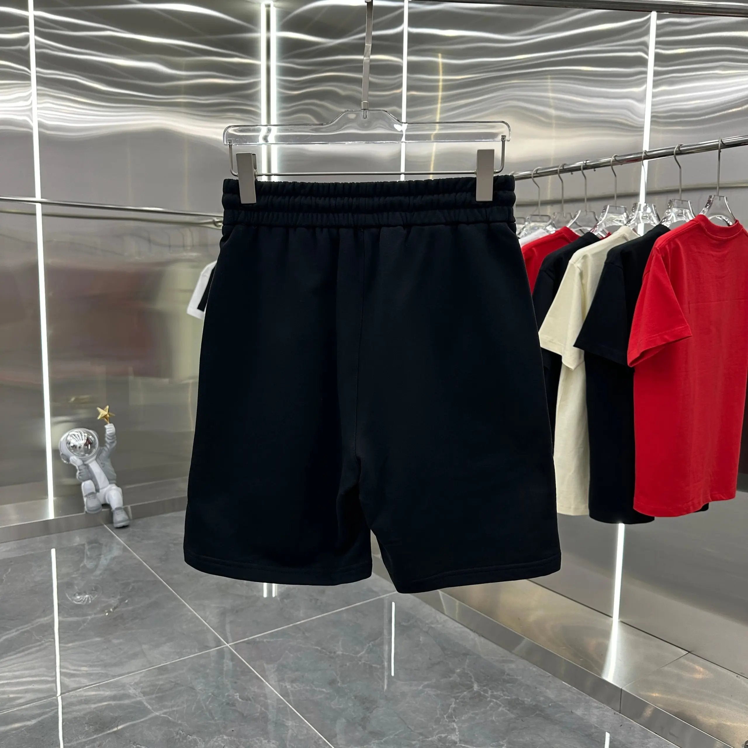 Chrome Hearts Shorts Foaming Process logo Five-point Shorts25ss New Drawstring Casual Summer Pants American Style5Two-in-One Casual Sweatpants for Men and Women, Pure Cotton Joggers