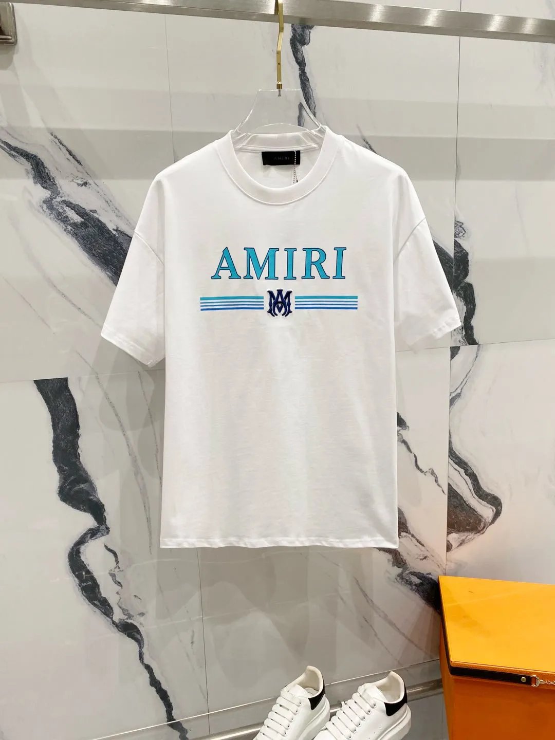 Amiri T-shirt round Neck Short Sleeve T Logo Brand Letters LOGO Printed Crew Neck Short Sleeve Pure Cotton Unisex T Shirt Bottoming Shirt OS Loose Fit T-Shirt