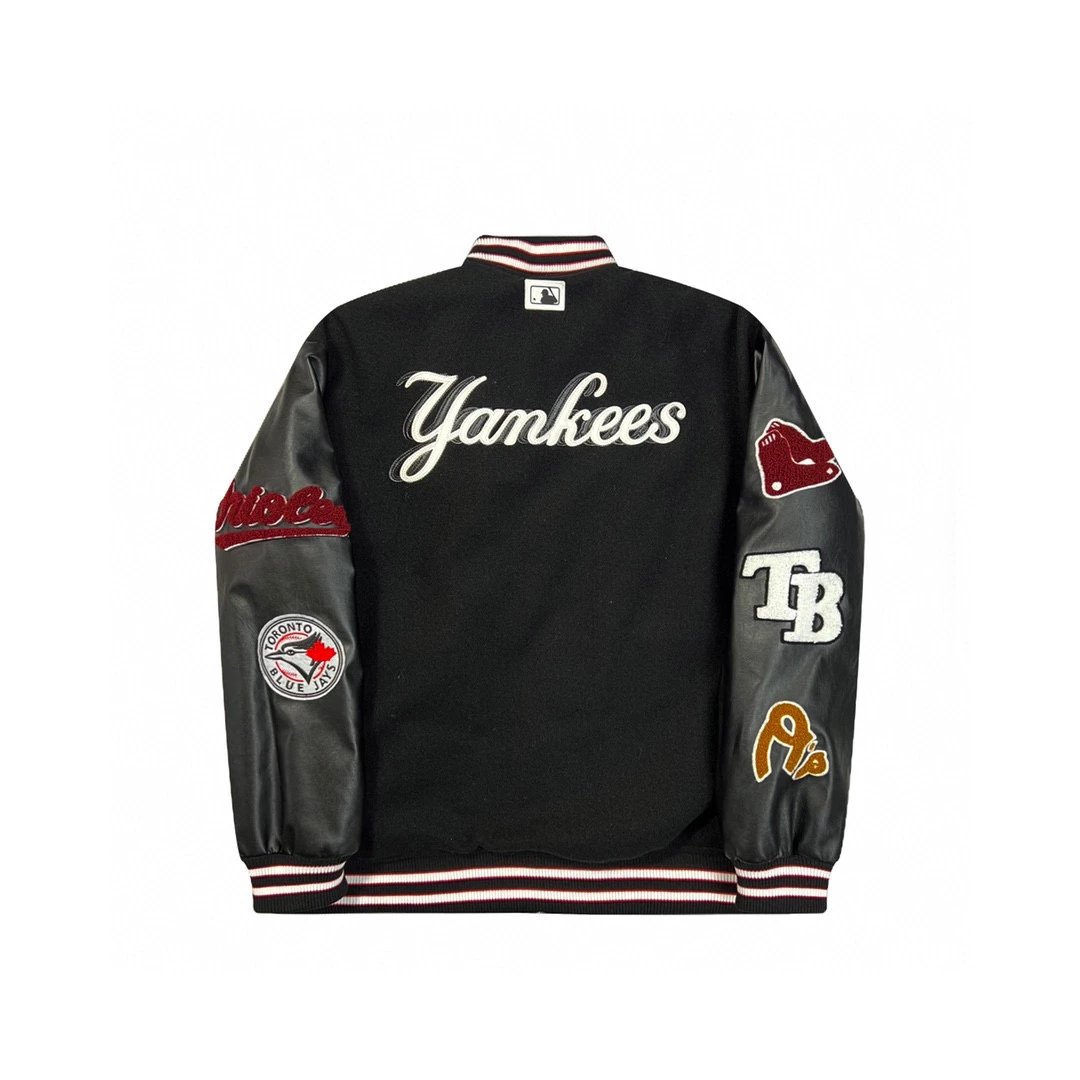 MLB Jackets Top Version Jacket Men's and Women's New Fashion Yankees Baseball Uniform Casual Loose Couple Jacket