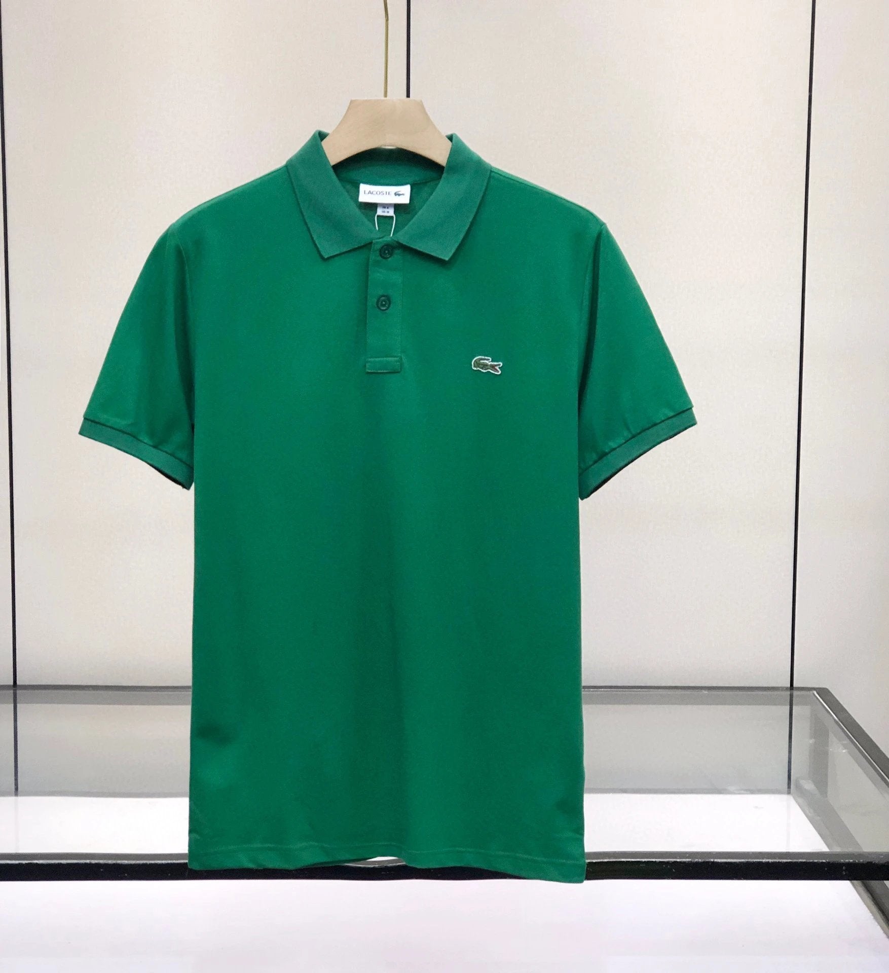 Lacoste T-shirtTop Version Classic Short Sleeve Slim Men's Solid Color POLO Shirt T Fashionable T-shirt