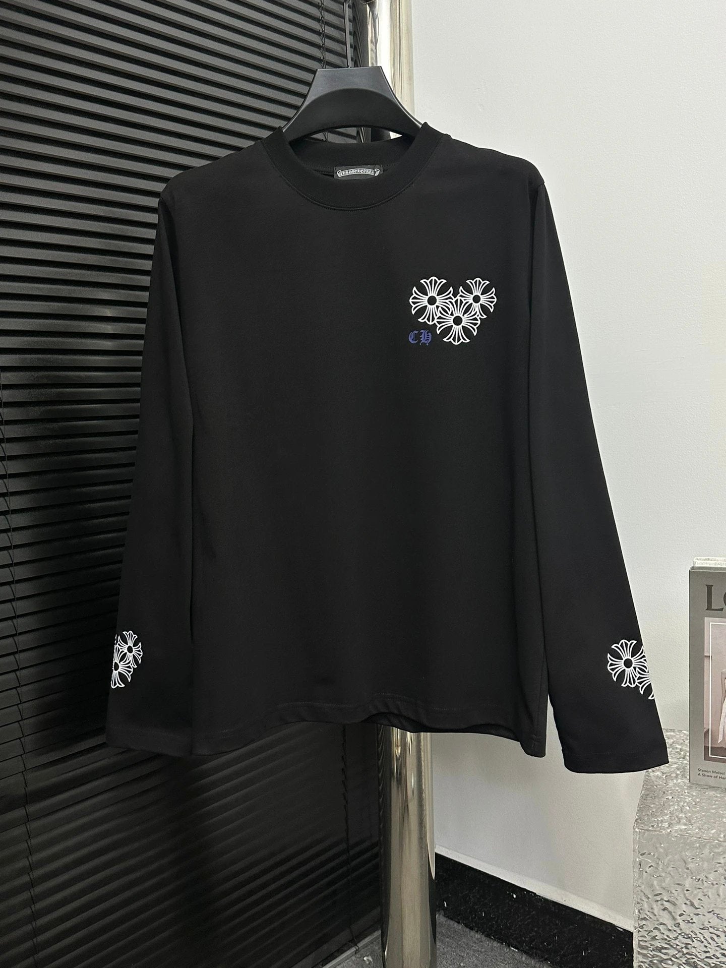 Chrome Hearts Hoodie Printed Round Shape logo Round Neck Sweatshirt Jacket OS Loose Fit Pullover Long Sleeve Unisex Base Shirt Sports Casual Top