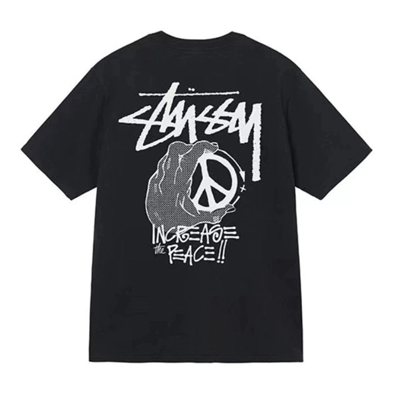 Stussy T-shirt Top Version Counter Same Style Pure Cotton Summer Men's and Women's Same Fashion Loose All-Matching2024New Short Sleeve T T-shirt