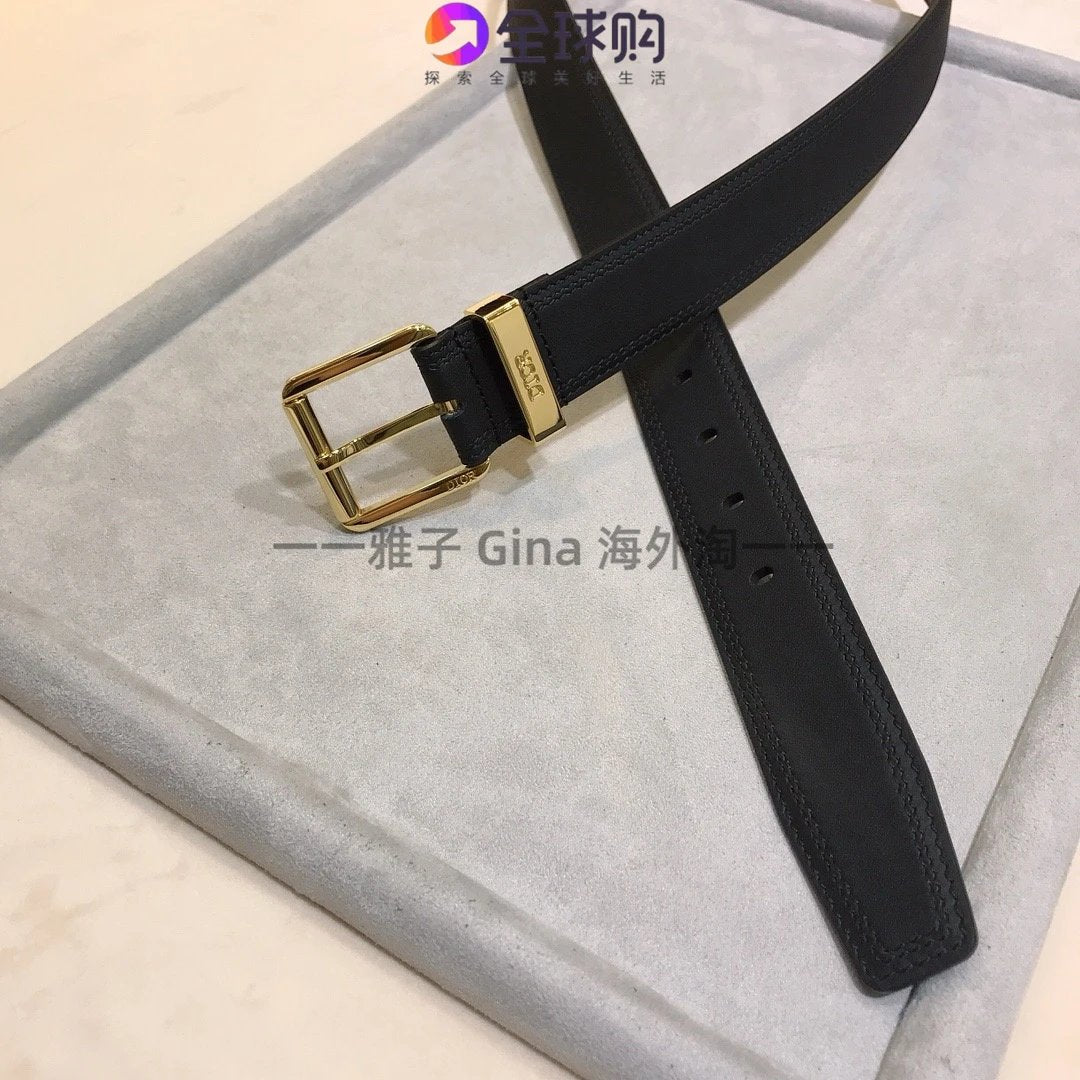 Dior Belt Men's Classic Belt Jacquard Letters logo Double-Sided Cowhide Casual Belt for Women