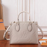 Louis Vuitton LV Women's Bag Top version Early Spring New Small Size Classic Floral Tote Bag Mummy Bag Shoulder Portable Messenger Shopping Bag New Small Size25cm Gray Black