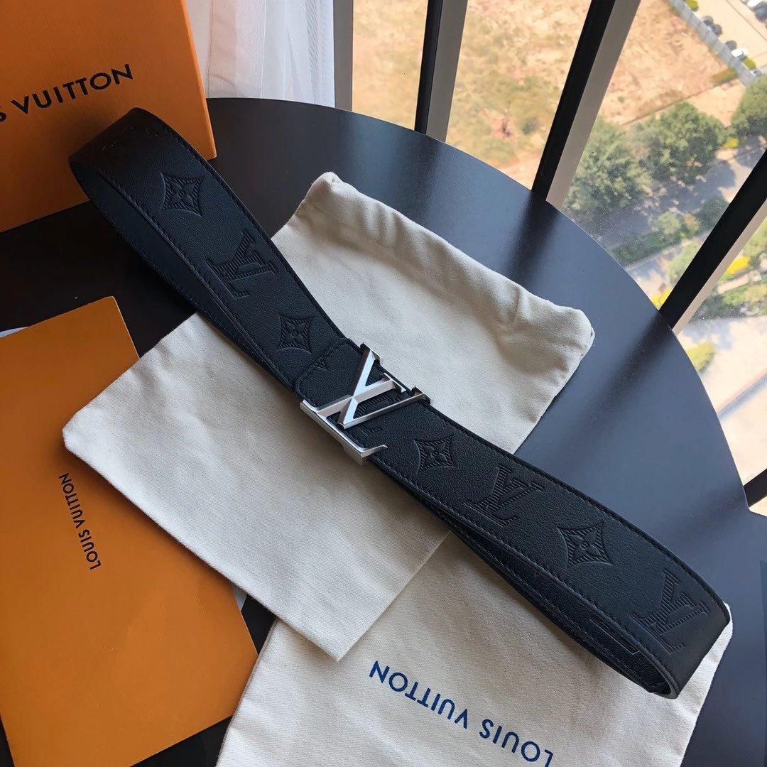 Louis Vuitton LV Belt Top version 【Counter Quality】The Most New Belt4.0cm Men's Belt Metal Buckle Men's Leather Belt with Classic Chessboard Plaid Belt with Genuine Goods Packaging in and out of the Counter No Problem Versatile Casual Fashion Formal Wear