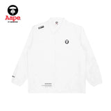 Bape Jackets Top Version Men's Spring and Summer Ape Face Cool Handsome Letter Printed Simple Coach Jacket Jacket