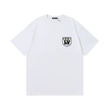 Louis Vuitton LV T-shirt Chest Shield Letter Towel Embroidery logo round Neck Short Sleeve25ss New pure cotton T Unisex T-Shirt OS Drop Shoulder Loose Fit Base Shirt Top T-Shirt Short Sleeve