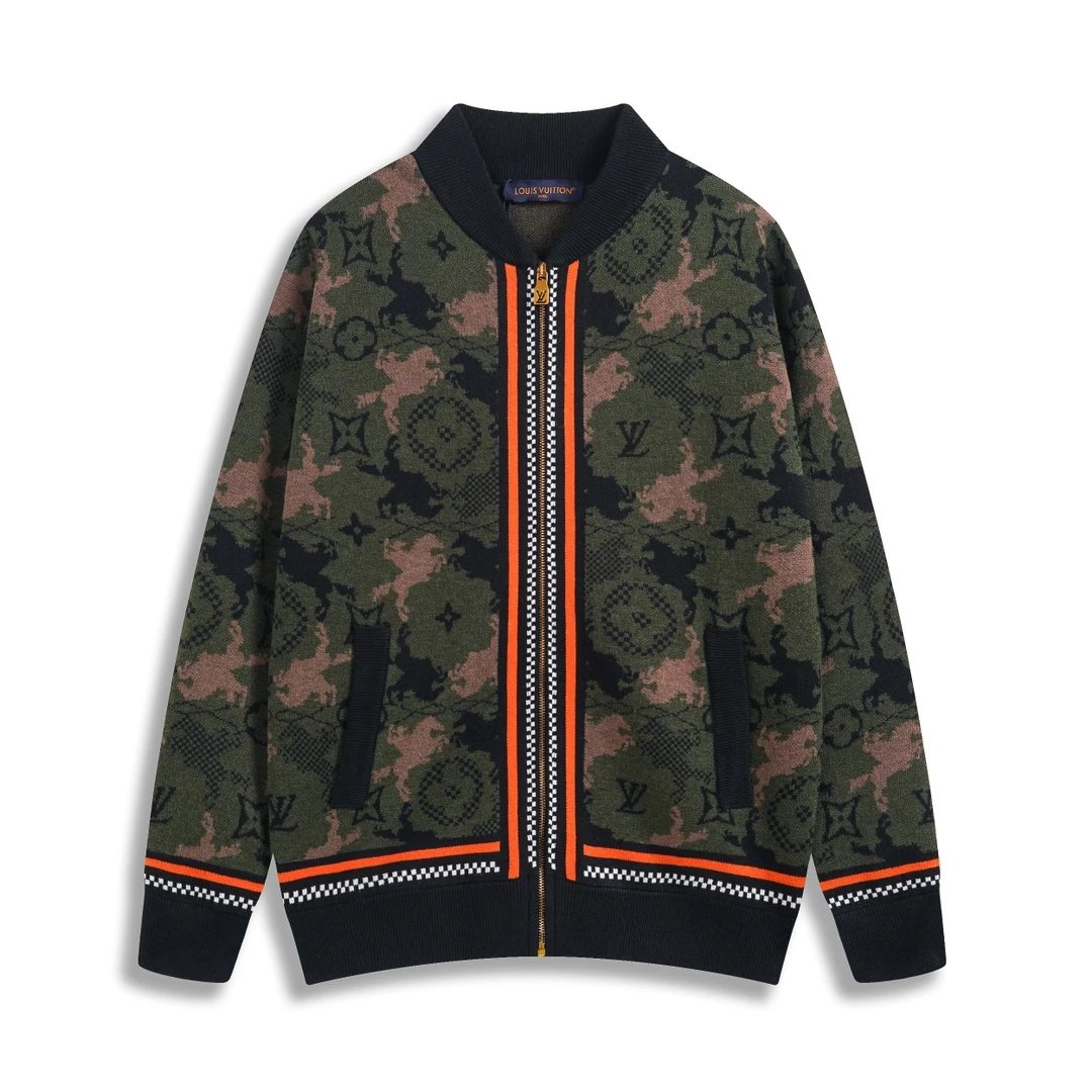 Dior Jackets 24New Jacquard Wool Pilot Jacket Monogram Patterned Wool Coat Unisex Autumn Winter New Sports Casual Loose Versatile