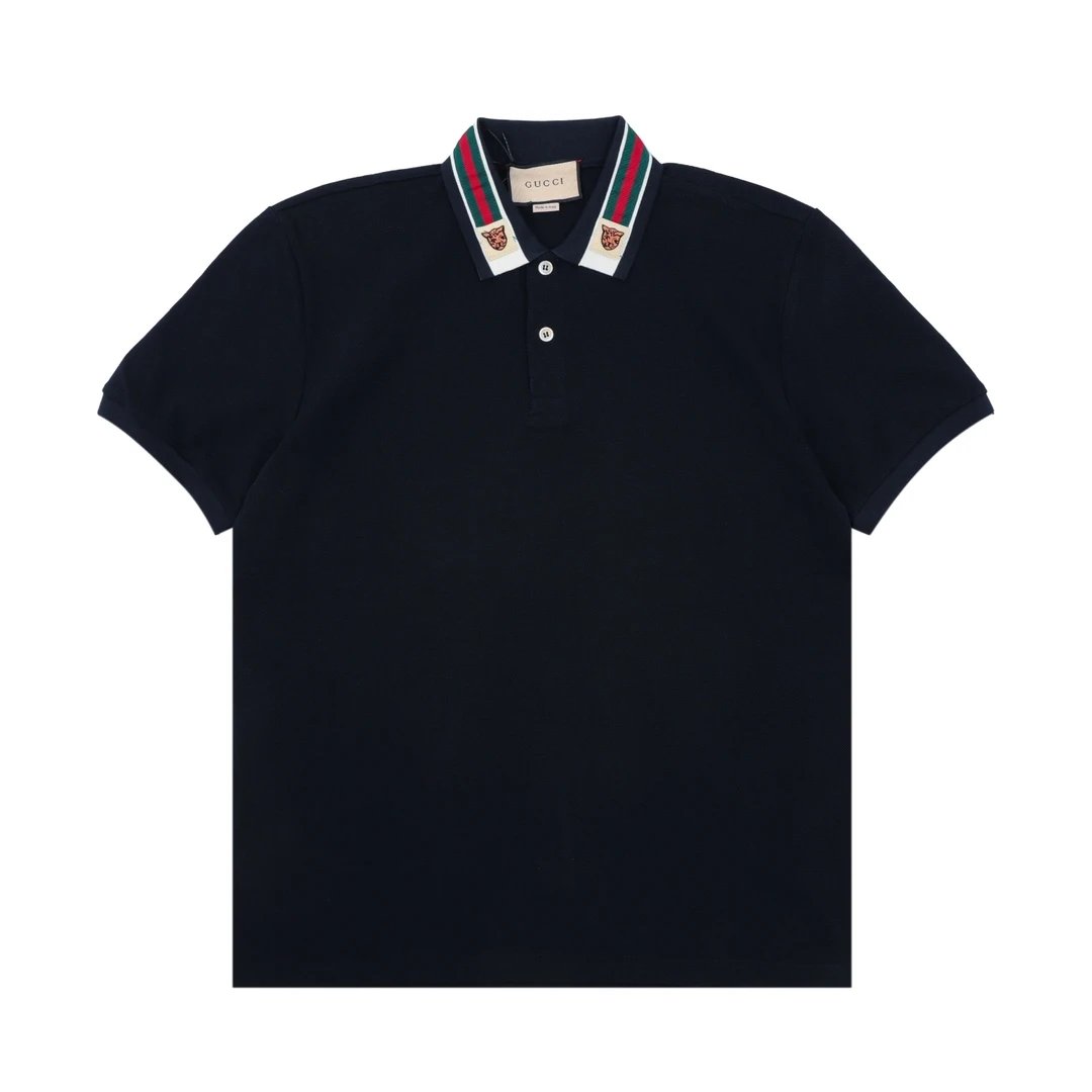 Gucci T-shirt Tiger Head Collar logo Embroidery POLO Shirt Lapel Short Sleeve25ss New Unisex Commuter Short Sleeve Summer Loose Fit T Business Shirt Plus Size T-Shirt