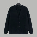 Balenciaga Sweater Solid Color Knitted Cardigan Sweater Coat Unisex Long Sleeve Soft Lazy Style OS Loose fit