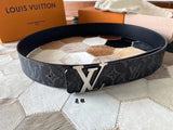 Louis Vuitton LV Belt Top version 【Counter Quality】The Most New Belt4.0cm Men's Belt Metal Buckle Men's Leather Belt with Classic Presbyopic Checkerboard Plaid Belt！Positive Trade Company Product Japanese Orders！Non-Market General Imitation，With Genuine G