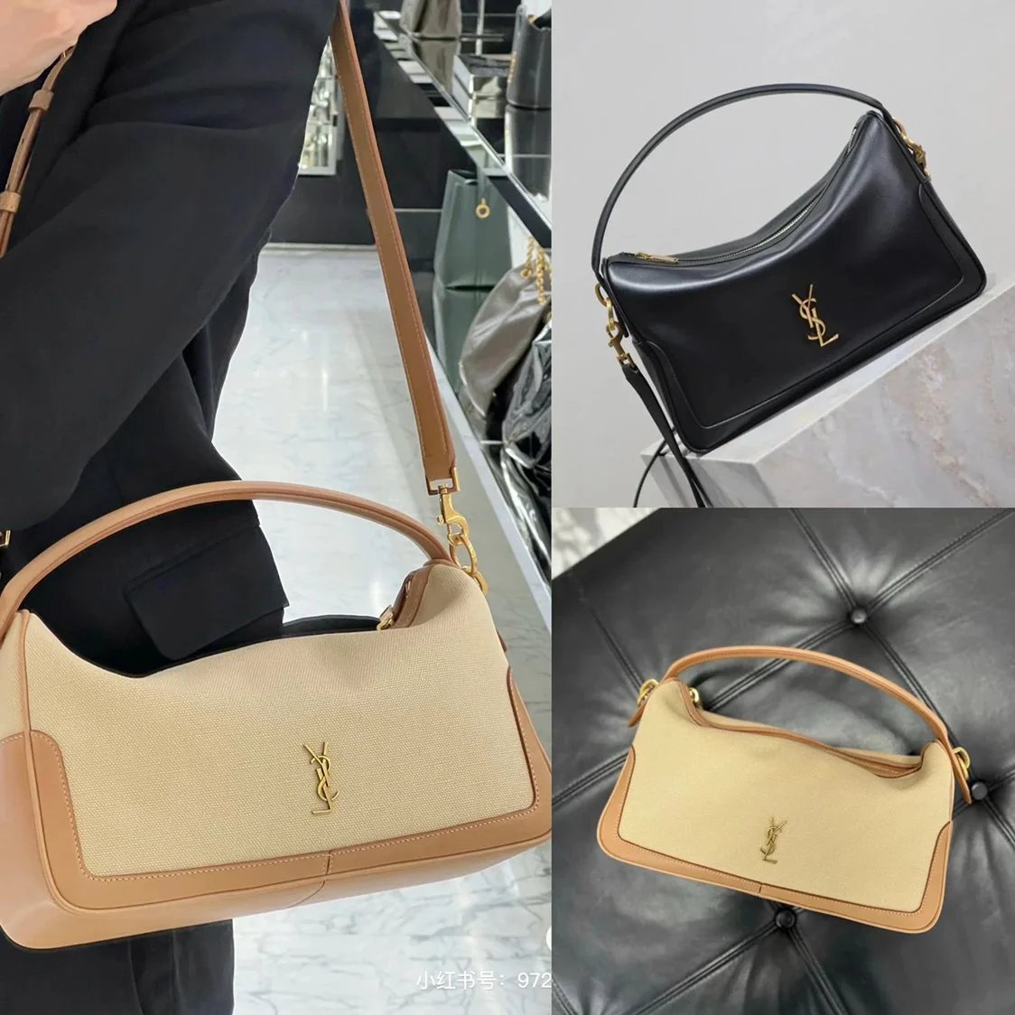 YSL Women's Bag Top version 【Original Leather High Version】New CameraSupplebag Lunch Box Bag Lunch Bag Large Capacity Commuter Shoulder Tote Bag New Handbag Messenger Bag Women's Bag753826