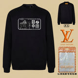 Louis Vuitton LV Hoodie 1854Series Print logo Round Neck Sweatshirt Jacket Pullover Long Sleeve OS Unisex Sports Casual Loose Fit Base Shirt Top