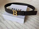 Bally Belt Top version Original Single Belt Counter New Men's Double-Sided Casual Business Belt Wide3.4cm Double-Sided Head Layer Cowhide Belt First Layer Cow Leather Belt Men and Women Business Casual Belt Belt Men's Leather Belt