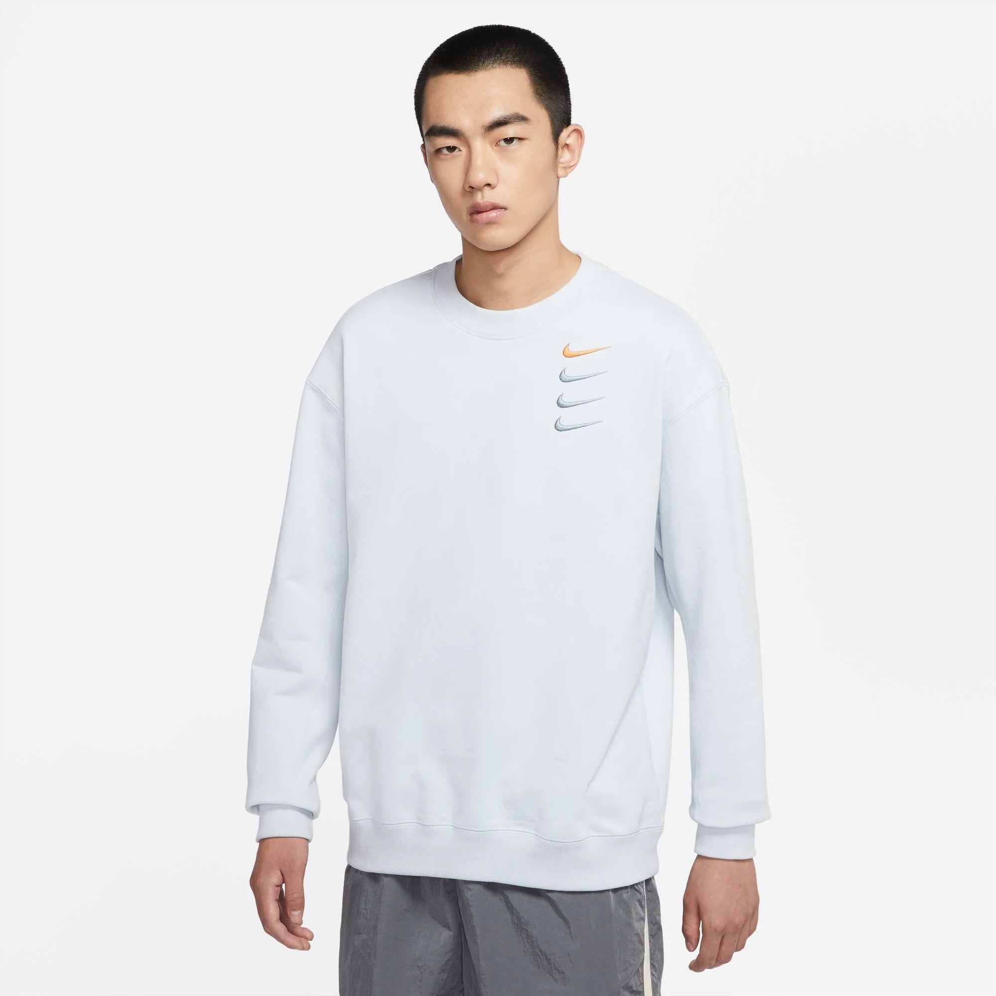 Nike Sweater Spring Men's and Women's New Casual Breathable Embroidered Four-Hook round Neck Long Sleeve Pullover DB9408