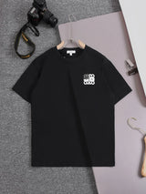 LOEWE T-shirt Classic Logo Embroidered Round Neck Short Sleeve25ss New Pure Cotton Unisex Style T T-shirt Base Shirt Tee Shirt OS Loose design