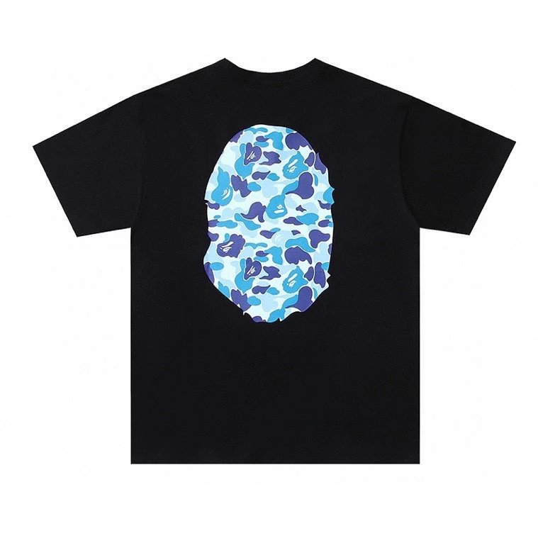 Bape T-shirt Top Version Counter Same Style Pure Cotton Summer Men's and Women's Same Fashion Loose All-Matching2024New Short Sleeve T T-shirt