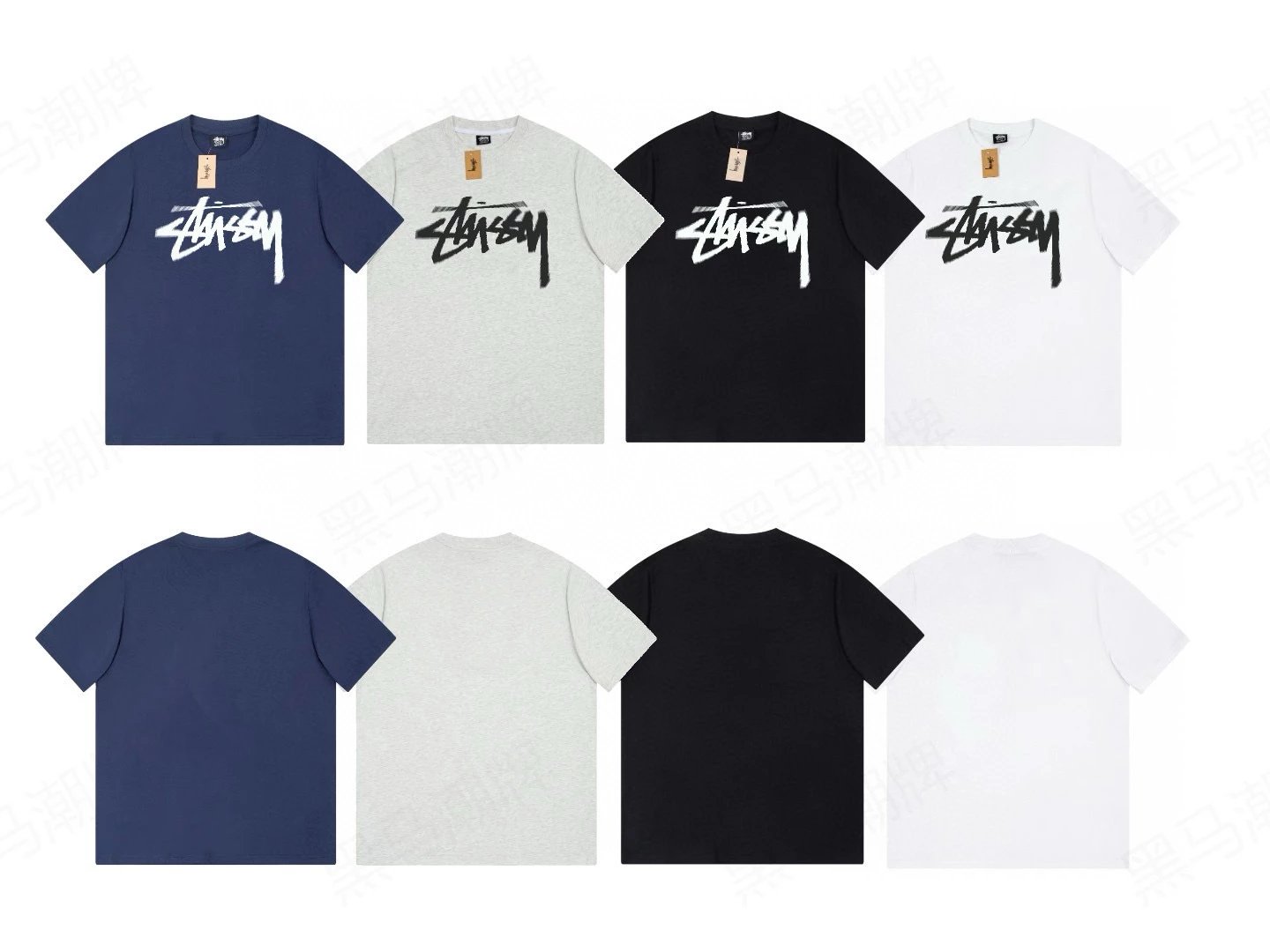 Stussy T-shirt Top Version Maychao2023Joint Fashion Brand Printing Loose Men's and Women's Same High Street Short Sleeve T T-shirt