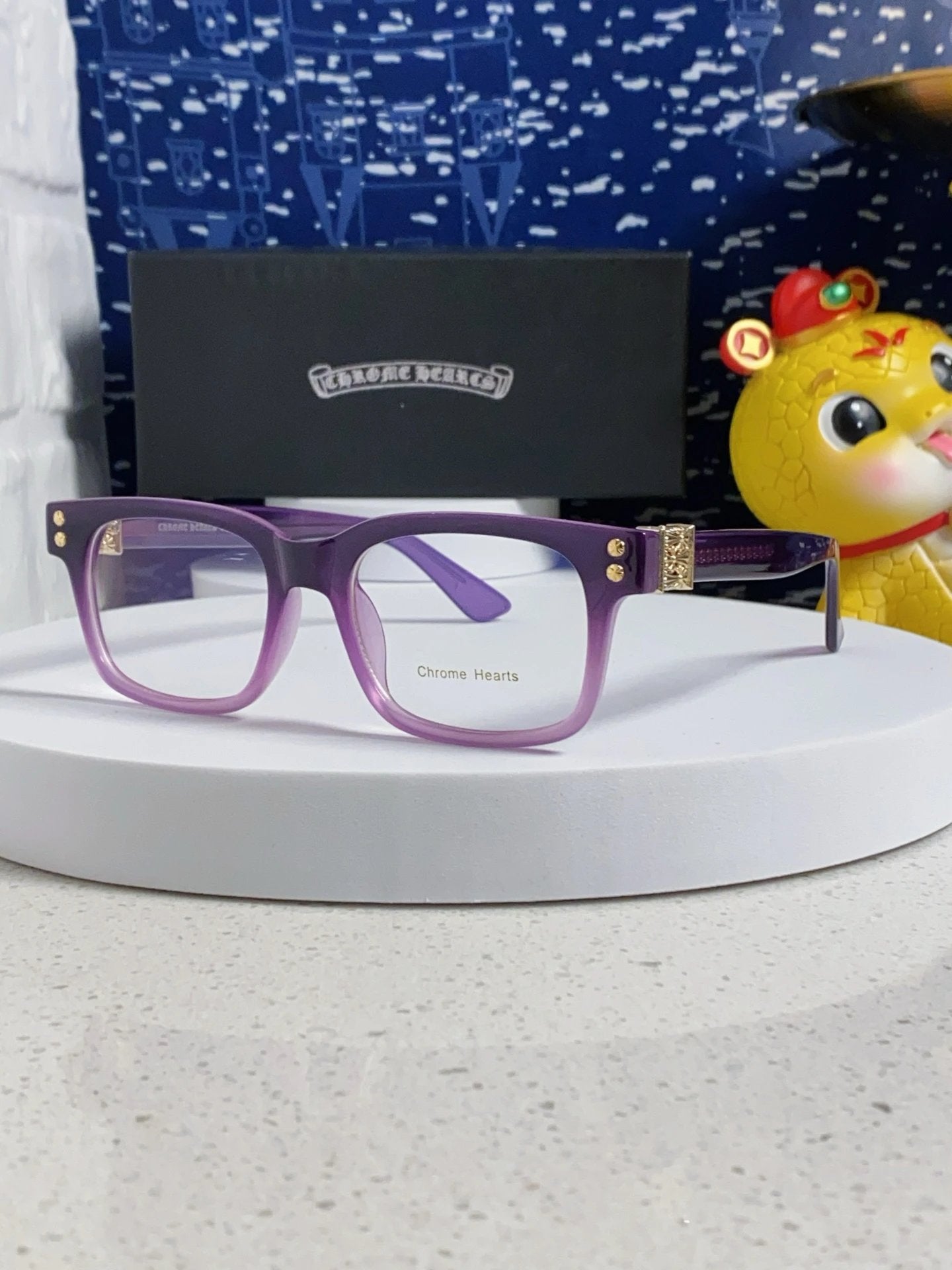 Chrome Hearts Sunglasses Square Frame Sunglasses Slimming Non-Prescription Unisex Couple Style UV Protection Driving Beach Fishing25ss New Sports Casual Versatile