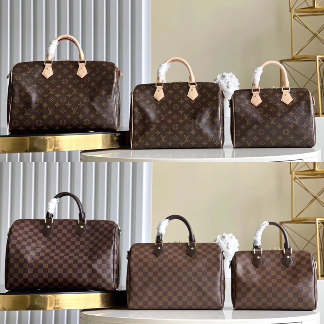 Louis Vuitton LV Women's Bag 【Version】M41112Required S*PEEDY25Presbyopic Pillow Bag M41113speed30Handbag M41112Checkerboard N41367Shoulder Messenger Bag Handbag Shoulder Bag Messenger Bag Women's Bag N42373White Plaid M41106Large Size40