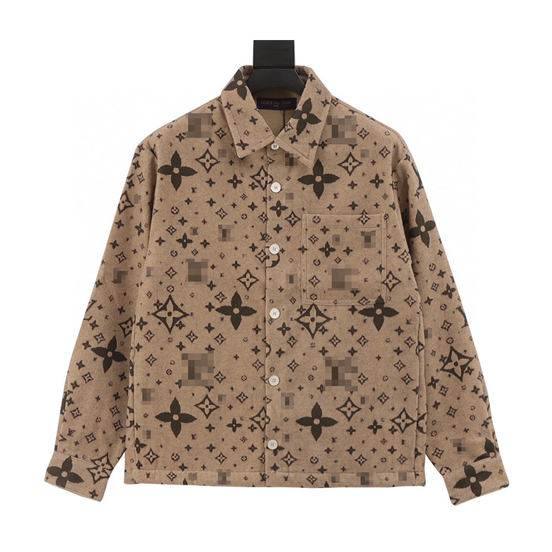 Louis Vuitton LV Jackets 24Fw Wool Blooming Jacquard Woolen Coat for Men and Women