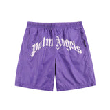 Palm Angels Shorts Top Version Letter logo Printed Shorts Casual Beach Pants Sports Five Points