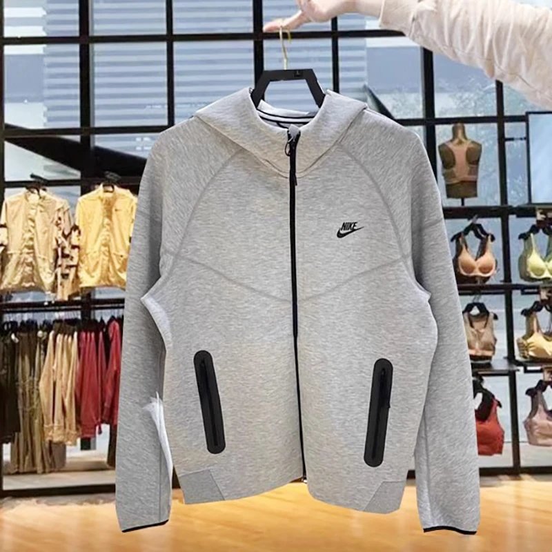 Nike Jackets Hooded Sweater Men's and Women's Same Knitted Zipper Cardigan Sports Jacket Casual Jacket FB7922