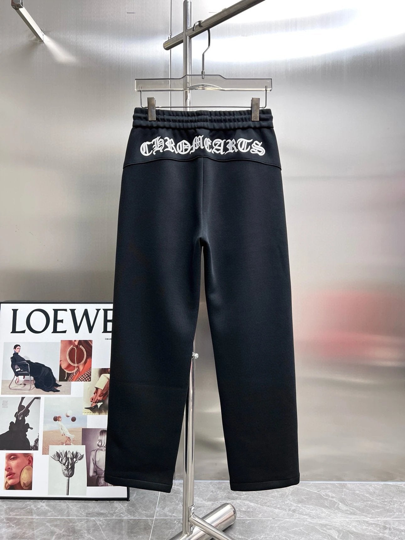 Chrome Hearts Sweatpants Top Version Counter Same Style Pure Cotton Spring and Autumn Pants Men's Casual Sweatpants Loose Track Pants Fashionable Trousers