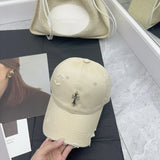 Chrome Hearts Hat Gold Label logo Baseball Cap Sunshade Sun Protection Duckbill Cap Large Head Circumference Slimming Face Curved Brim Versatile Sports Hat for Men and Women Couples Same Style