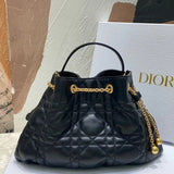 Dior Women's Bag Top version 【Version】Level Surrogate Shopping2023Summer New Ladies ammi Small Golden Beads Steamed Pork Dumplings Bag Small Golden Balls Sheepskin Handbag Women's Bag Cloud Bag Steamed Pork Dumplings Bag Shoulder Messenger Bag Clutch Bag