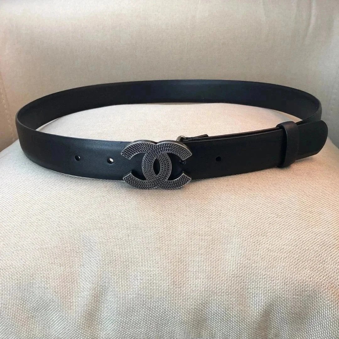 Chanel Belt Top version Women's Belt Genuine Leather Belt Wide3.0Full Package