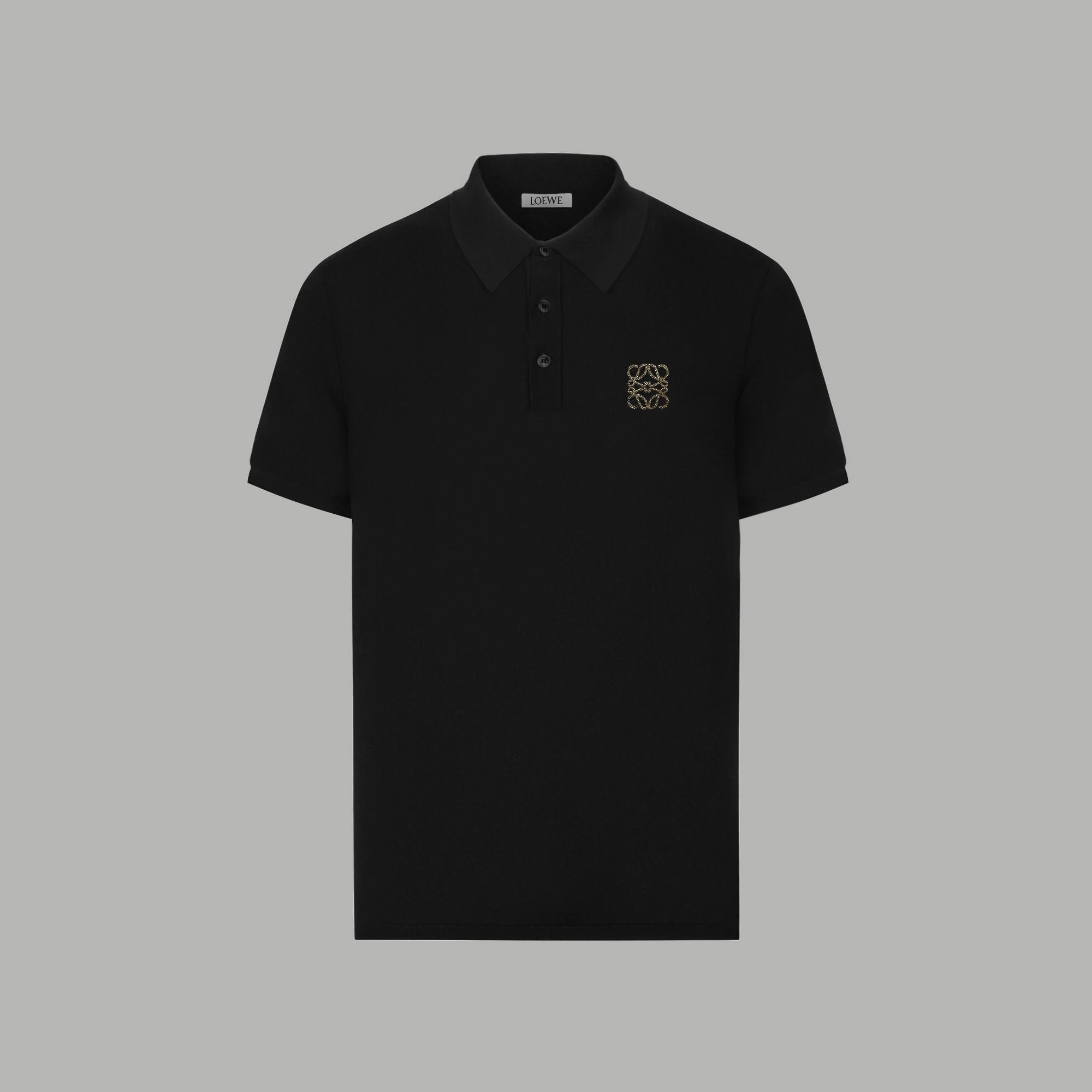 LOEWE T-shirt Chest Brand Logo logo Embroidery POLO Shirt Lapel Short Sleeve25ss New Unisex Summer Short Sleeve OS Loose T Business Half Sleeve Shirt Plus Size T-Shirt
