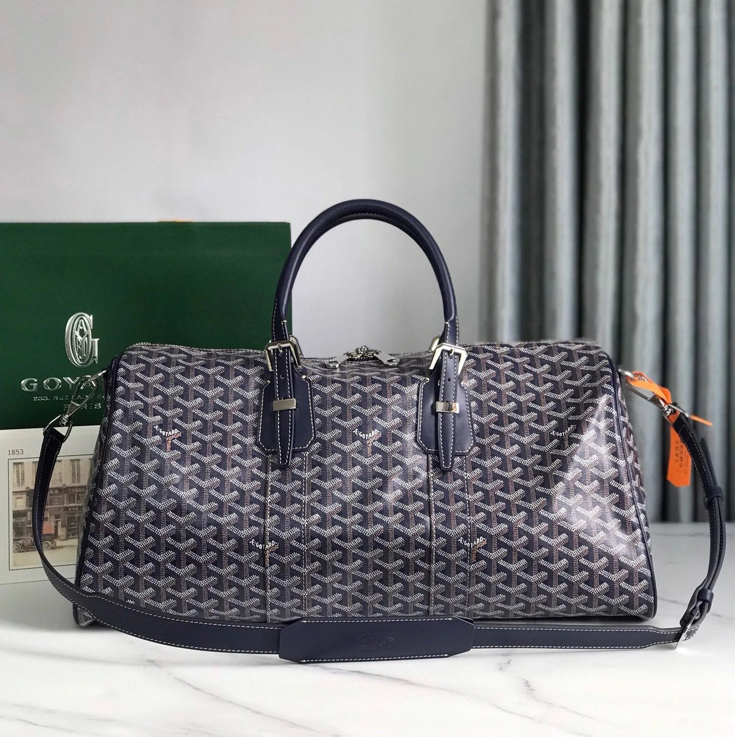 Goyard Bag Top version Original Leather New Product Croisiere50Travel Handbag Sports Bag Boeing Travel Bag50cm45cm Travel Bag Travel Bag Star Same Style Large Capacity Travel Luggage Bag Handbag Men's and Women's Bags boston45Travel Bag