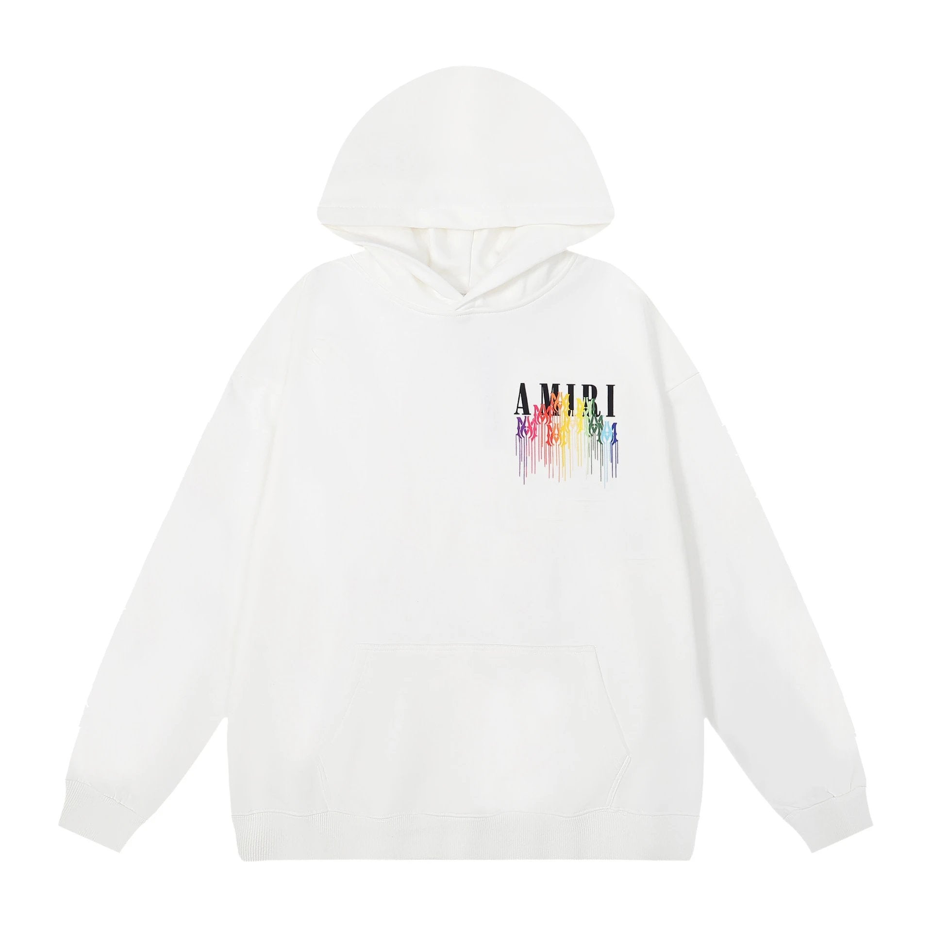 Amiri Hoodie 2024Autumn and Winter New Splash Ink Paint Dripping Effect Letters logo Printed Hoodie Same Style for Men and Women