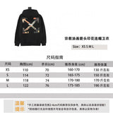 OFF -White Hoodie Religious Oil Painting Arrow Printed Hoodie Same Style for Men and Women