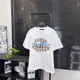 Louis Vuitton LV T-shirt Western Cowboy Series Galloping Horses Digital Print logo round Neck Short Sleeve25ss New Pure Cotton Unisex Style T T-shirt OS Loose Fit Base Shirt G Short Sleeve T-Shirt