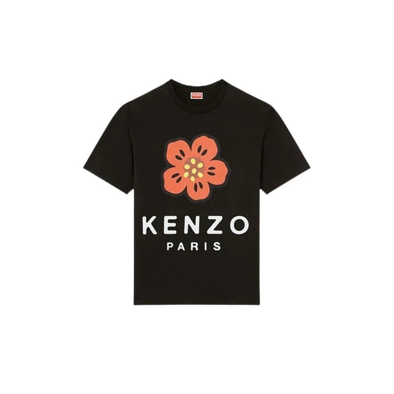 Kenzo T-shirt Top Version Tiger Head Printing Counter Same Style Pure Cotton Summer Men's and Women's Same Fashion Loose All-Matching2024New Short Sleeve T T-shirt