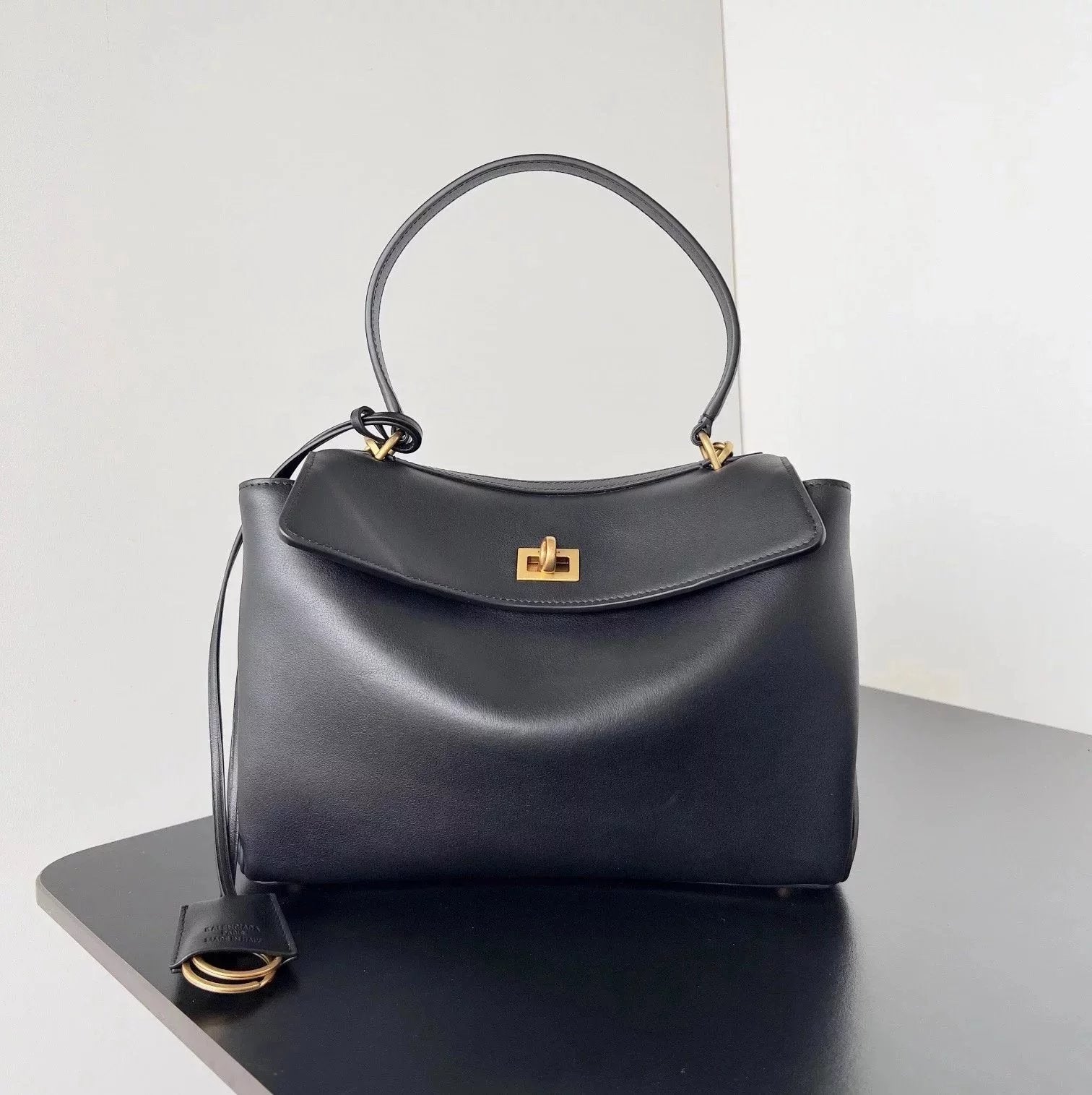 Balenciaga Bag Top version 【Exclusive Good Goods】Rodeo Black Gold Black Silver Kelly Handbag Women's Large Bag Tote Bag Large Shoulder Crossbody Bag Idle Style Fashion Trendy Couples