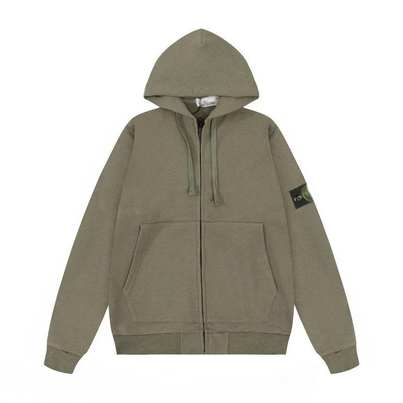 Stone Island Hoodie Trendy Fashion Joker Hooded Zipper Sweatshirt Coat0001