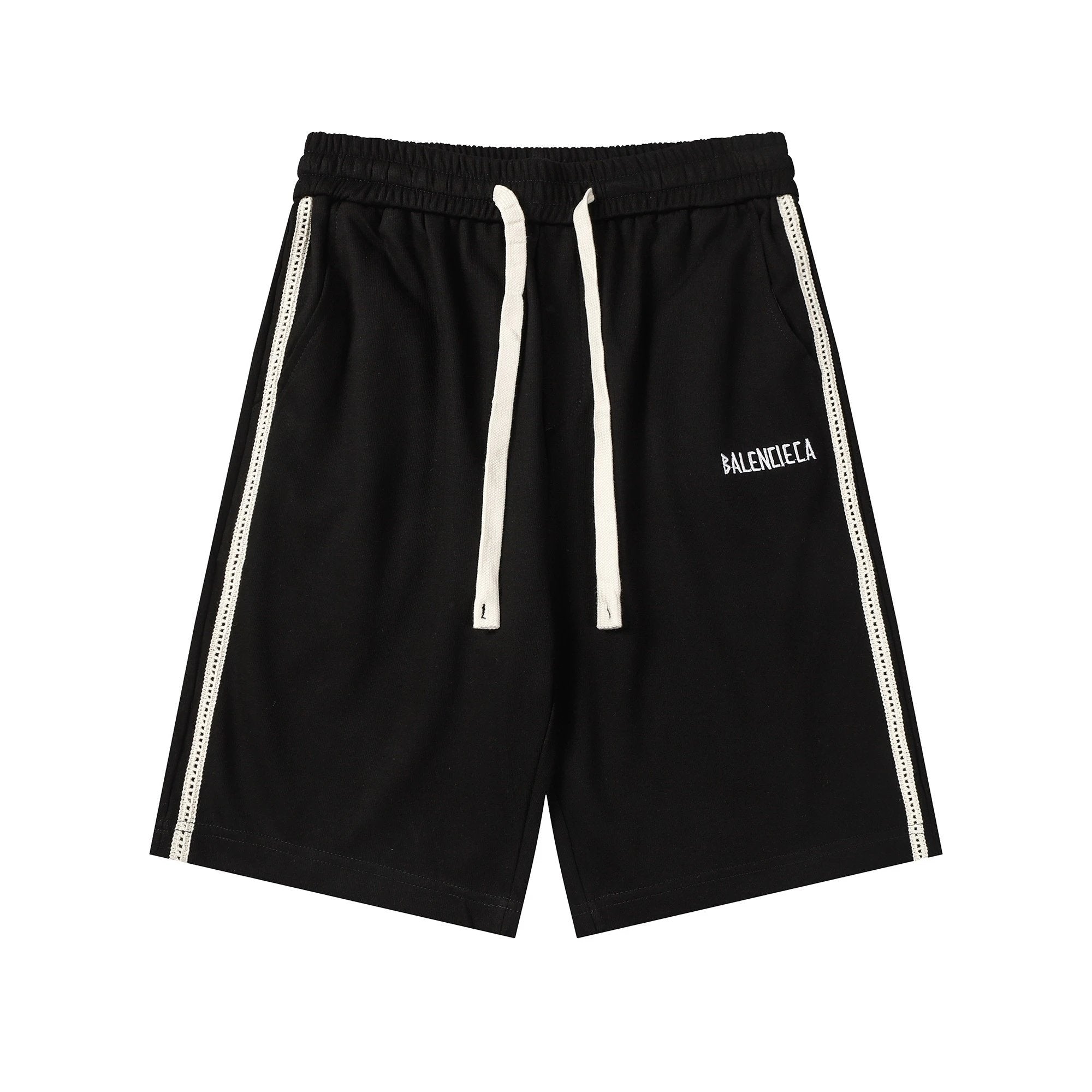 Balenciaga Shorts Letter Embroidery logo Five-point Shorts25ss New Drawstring Casual Summer Pants5Two-in-One Casual Sweatpants for Men and Women, Pure Cotton Joggers