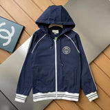 Gucci Hoodie 1921Series Hooded Zipper Cardigan Embroidered Large Terry Unisex Hoodie Sweatshirt Jacket Top Unisex Sports Casual OS Loose fit versatile style