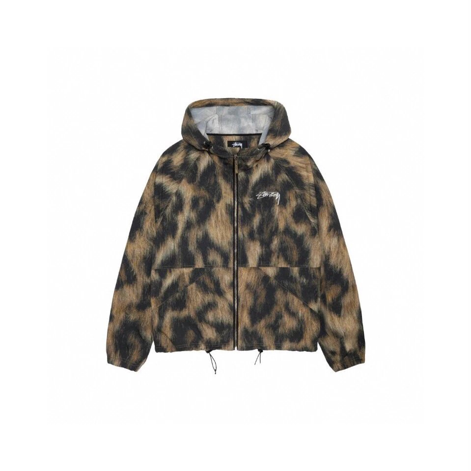 Stussy Jackets Top Version Trendy Tie-Dyed Outdoor Windproof Hooded Jacket Jacket Coat Autumn