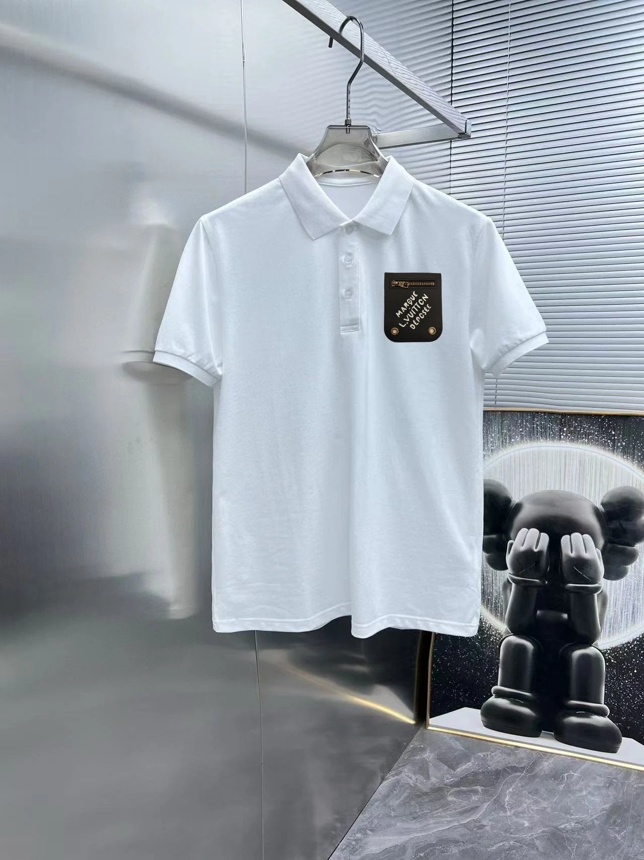 Louis Vuitton LV T-shirt Pocket Zipper Letter logo Printing POLO Short Sleeve Turn-down Collar Shirt Unisex Summer Loose Fit T Business Commuter Short Sleeve Shirt Plus Size T-Shirt