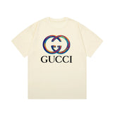 Gucci T-shirt Snake Print Double G Letter Printing logo round Neck Short Sleeve25ss New pure cotton T Unisex T-Shirt OS Loose Fit Base Shirt Top Half Sleeve T-Shirt
